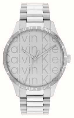 Calvin Klein Cadran iconique logo argenté (42 mm) / bracelet en acier inoxydable 25200342