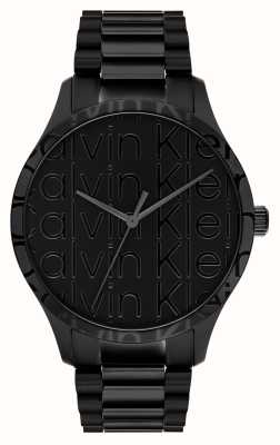 Calvin Klein Iconic (42mm) cadran logo noir / bracelet acier inoxydable noir 25200344