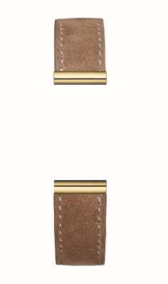 Herbelin Bracelet montre interchangeable Antarès - cuir suédé marron / acier pvd doré - bracelet seul BRAC17048P117