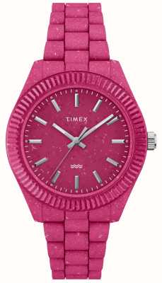 Timex Legacy Ocean (37 mm) pour femme, cadran rose / bracelet en matériau rose #tide océan TW2V77200