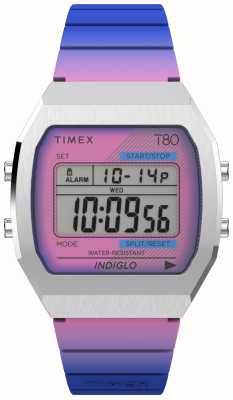 Timex Cadran numérique 80 (36 mm) / bracelet en résine violette TW2V74600
