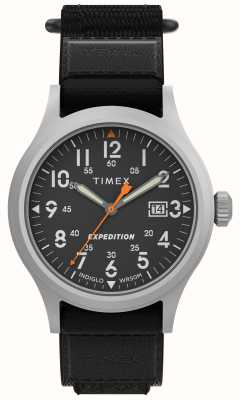 Timex Expedition Scout (40 mm) cadran noir / bracelet à enroulement rapide en tissu noir TW4B29600