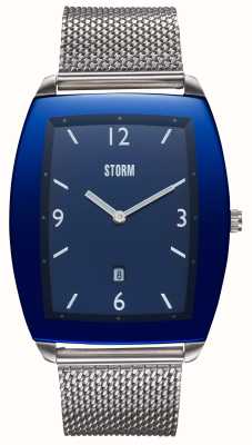 STORM Cadran bleu zyone (38 mm) pour homme / bracelet en maille d'acier inoxydable 47527/B