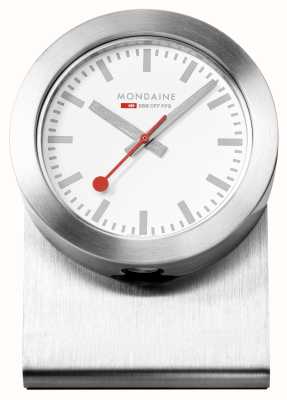 Mondaine Horloge magnétique Sbb (50 mm) cadran blanc / boîtier en aluminium argenté A660.30318.82SBV