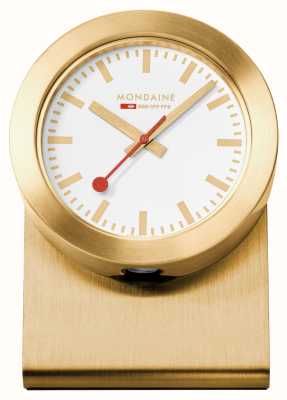 Mondaine Horloge magnétique Sbb (50 mm) cadran blanc / boîtier en aluminium doré A660.30318.82SBG