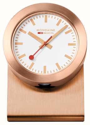 Mondaine Horloge magnétique Sbb (50 mm) cadran blanc / boîtier en aluminium cuivré A660.30318.82SBK