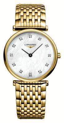 LONGINES La grande classique de longines diamant (29 mm) cadran nacre blanche / acier inoxydable pvd or L45122878