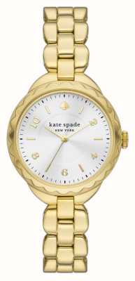 Kate Spade Cadran argenté Morningside (34 mm) / bracelet en acier inoxydable doré KSW1735