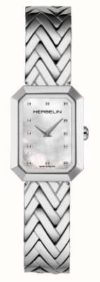 Herbelin Cadran nacre octogône (20,4 mm) femme / bracelet acier 17446B19