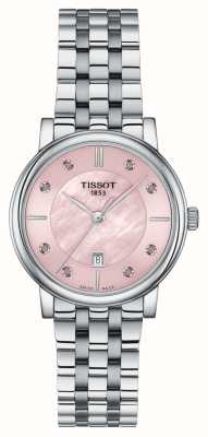 Tissot Carson premium lady (30mm) cadran nacre rose / bracelet acier inoxydable T1222101115900
