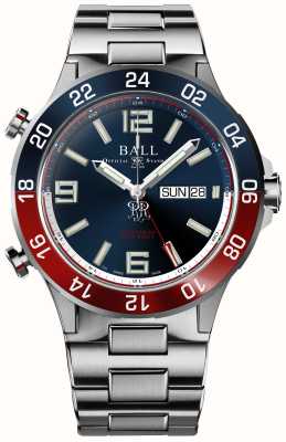 Ball Watch Company Roadmaster marine gmt (42 mm) cadran bleu / bracelet titane et acier inoxydable DG3222A-S1CJ-BE