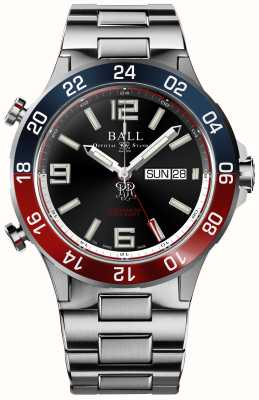 Ball Watch Company Roadmaster marine gmt (42 mm) cadran noir / bracelet titane et acier inoxydable DG3222A-S1CJ-BK