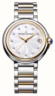 Maurice Lacroix Date à quartz Fiaba (32 mm) cadran argenté / bracelet acier inoxydable bicolore FA1004-PVP13-150-1