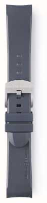 Elliot Brown Boucle à ardillon en acier inoxydable en caoutchouc gris moyen Bracelet de 22 mm uniquement STR-R10