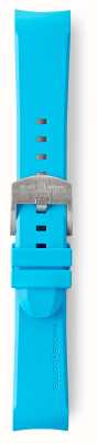 Elliot Brown Boucle à ardillon en caoutchouc inoxydable bleu cyan, bracelet de 22 mm uniquement STR-R15