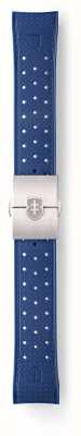 Elliot Brown Bracelet déployant de 22 mm en acier inoxydable brossé en caoutchouc bleu tropique uniquement STR-R53S