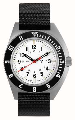 Marathon Navigateur en acier arctique ssnav (41 mm), cadran blanc / bracelet en nylon balistique noir WW194001SS-0501