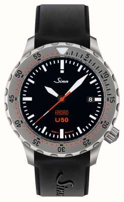 Sinn U50 hydro tegiment 5000m (41mm) cadran noir / bracelet silicone noir 1051.030 BLACK SILICONE