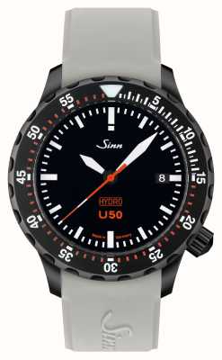 Sinn U50 hydro s 5000m (41mm) cadran noir / bracelet silicone gris 1051.020 GREY SILICONE
