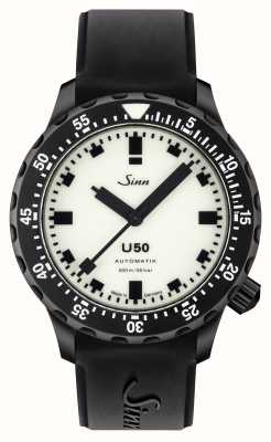 Sinn U50 s l édition limitée - 500 pièces (41 mm) cadran lumineux / bracelet silicone noir 1050.0203 BLACK SILICONE