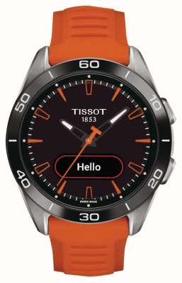 Tissot T-Touch Connect sport (43,75 mm) cadran hybride noir / bracelet silicone orange T1534204705102