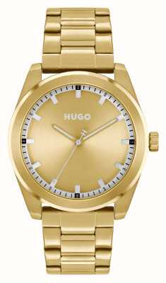HUGO Cadran doré #bright (42 mm) pour homme / bracelet en acier inoxydable doré 1530354