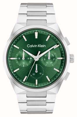 Calvin Klein Montre pour homme (44 mm), cadran vert / bracelet en acier inoxydable. 25200441