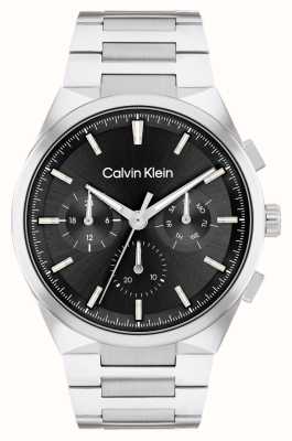 Calvin Klein Montre Distinct pour hommes (44 mm), cadran noir / bracelet en acier inoxydable 25200459