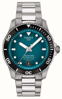 Tissot Seastar 1000 powermatic 80 (40 mm) pour homme, cadran bleu / bracelet en acier inoxydable T1208071109100