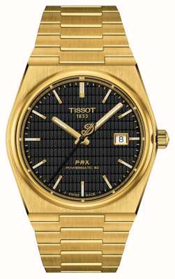 Tissot Prx powermatic 80 damian lillard édition spéciale (40 mm) cadran noir / bracelet en acier inoxydable doré T1374073305100