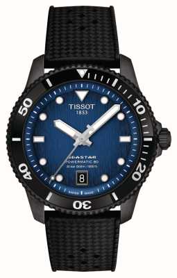 Tissot Seastar 1000 powermatic 80 (40 mm) cadran bleu dégradé / bracelet en caoutchouc noir T1208073704100
