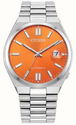 Citizen Tsuyosa automatique (40 mm) cadran orange soleil / bracelet en acier inoxydable NJ0151-53Z