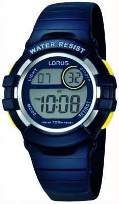 Lorus Montre digitale bracelet caoutchouc bleu R2381HX9