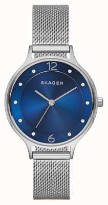 Skagen Cadran bleu maille en acier inoxydable anita pour femme SKW2307