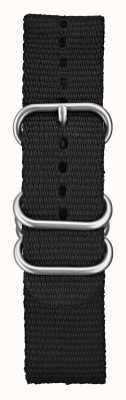 Elliot Brown Bracelet en nylon balistique noir brossé de 22 mm pour hommes uniquement STR-N03