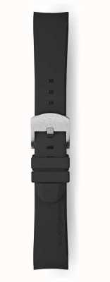 Elliot Brown Bracelet à boucle à ardillon en caoutchouc noir de 22 mm pour hommes uniquement STR-R01