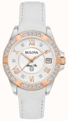 Bulova Womans étoile marine blanc diamant 98R233
