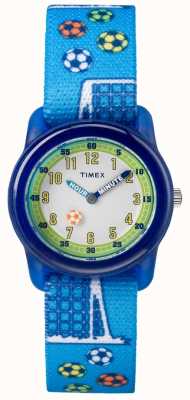 Timex Football analogique à sangle bleue pour jeunes TW7C165004E