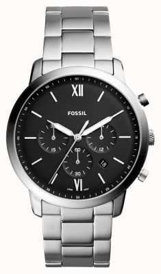 Fossil Hommes neutres | cadran chronographe noir | bracelet en acier inoxydable FS5384