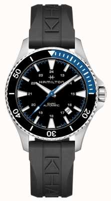 Hamilton Bracelet caoutchouc kaki scuba auto noir H82315331