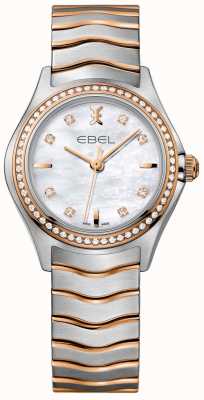 EBEL Bracelet bicolore avec cadran en nacre et vague de diamant pour femme 1216325