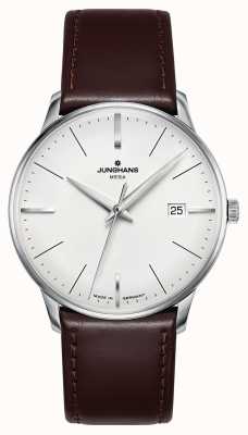 Junghans Bracelet en cuir marron Meister Mega MF 58/4800.00