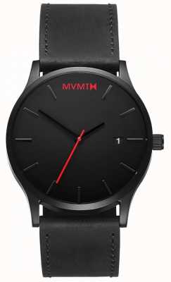 MVMT Cuir noir classique | bracelet noir | cadran noir D-L213.5L.551