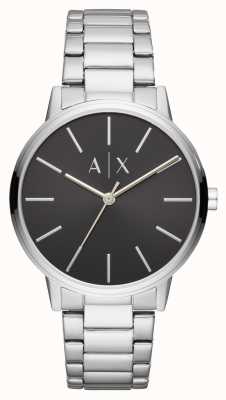 Armani Exchange Hommes | cadran noir | bracelet en acier inoxydable AX2700