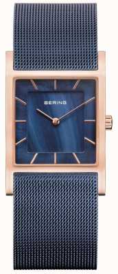 Bering Bracelet maille bleue Cadran nacre bleue 10426-367-S