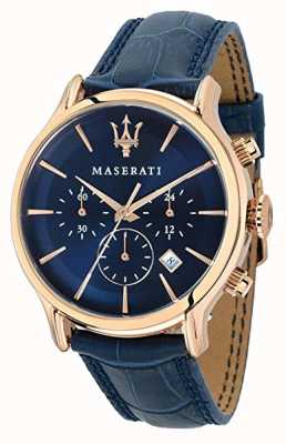 Maserati Epoca homme 42mm | cadran bleu | bracelet en cuir bleu R8871618007