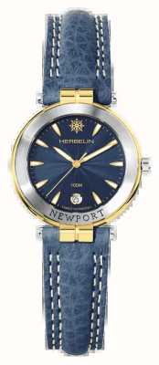 Herbelin Newport originals (29mm) cadran bleu / cuir bleu 14255T35