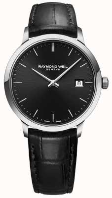 Raymond Weil | cuir noir toccata pour homme | cadran noir | 5485-STC-20001