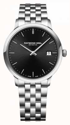 Raymond Weil | bracelet en acier inoxydable toccata pour hommes | cadran noir | 5485-ST-20001