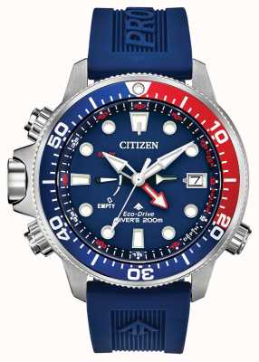 Citizen Bracelet en caoutchouc bleu Promaster aqualand eco-drive pour homme BN2038-01L